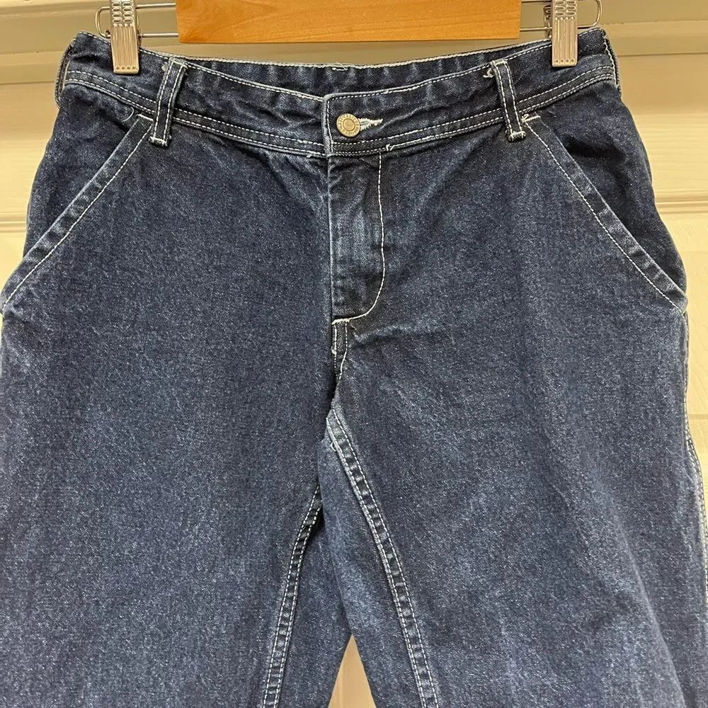 John Galt Dark Wash Moto Knee Jeans sz S